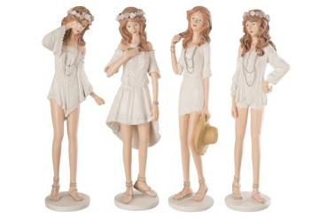 Figur Model stehend, Poly, beige, 4 Varianten, 34 cm